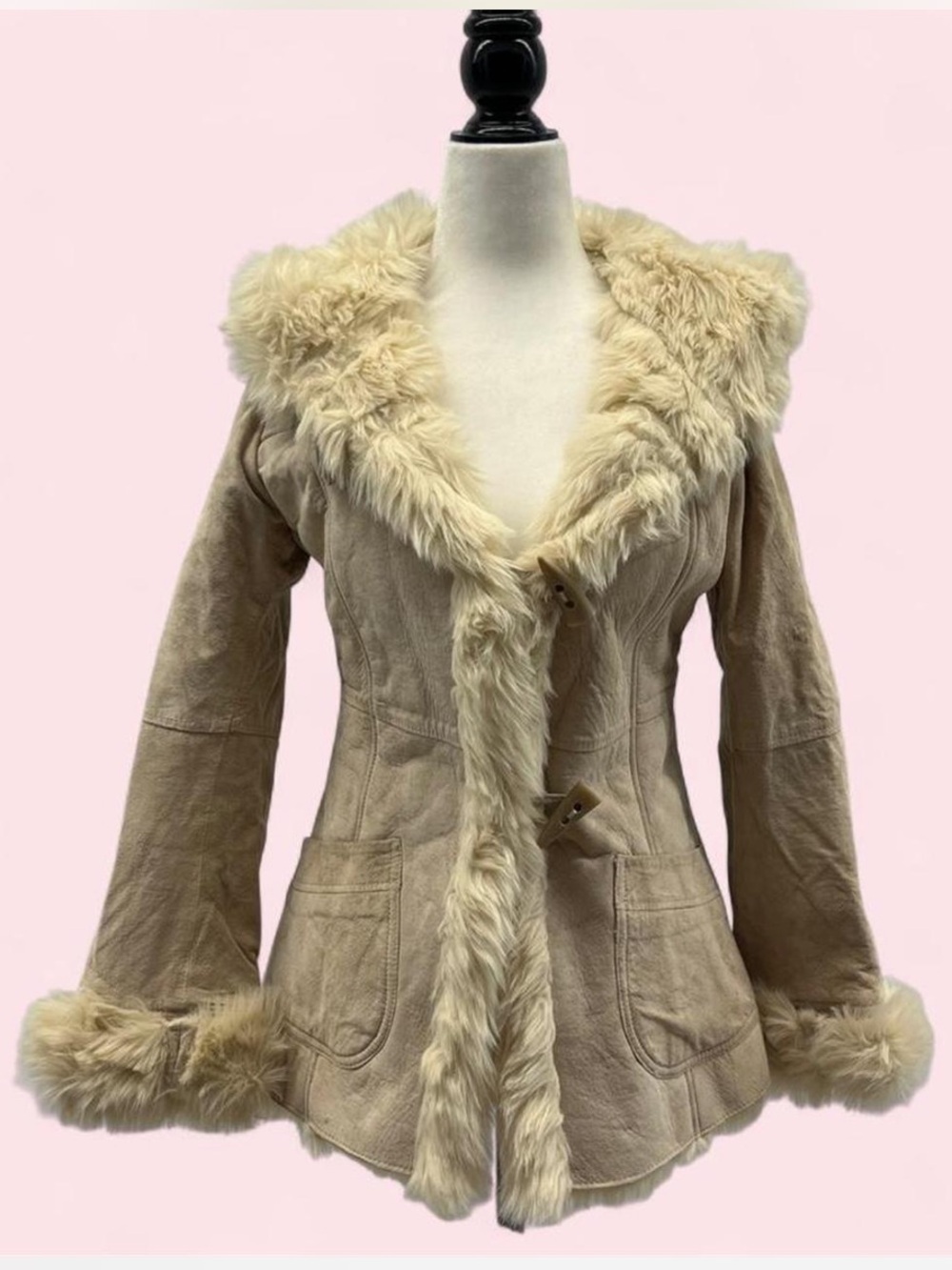 Y2K genuine suede penny lane afghan jacket